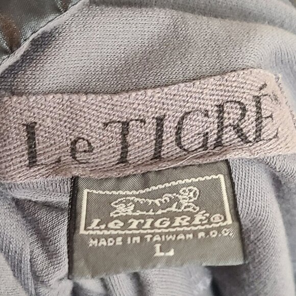 Le Tigre Men's Hooded Lined Windbreaker Jacket Blue/Gray Size L - Picture 6 of 7